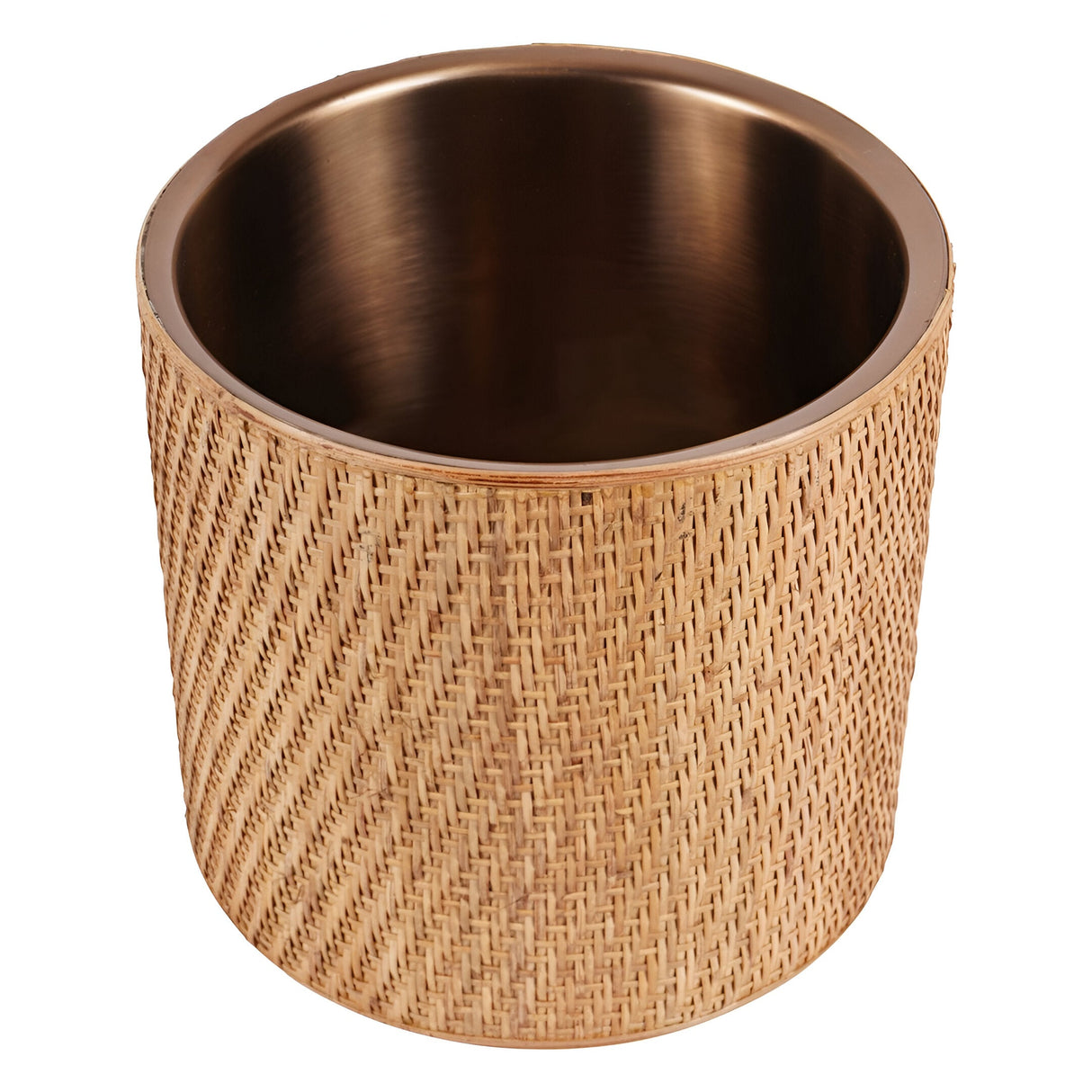 Rattan Champagne Cooler - Dusky Gold
