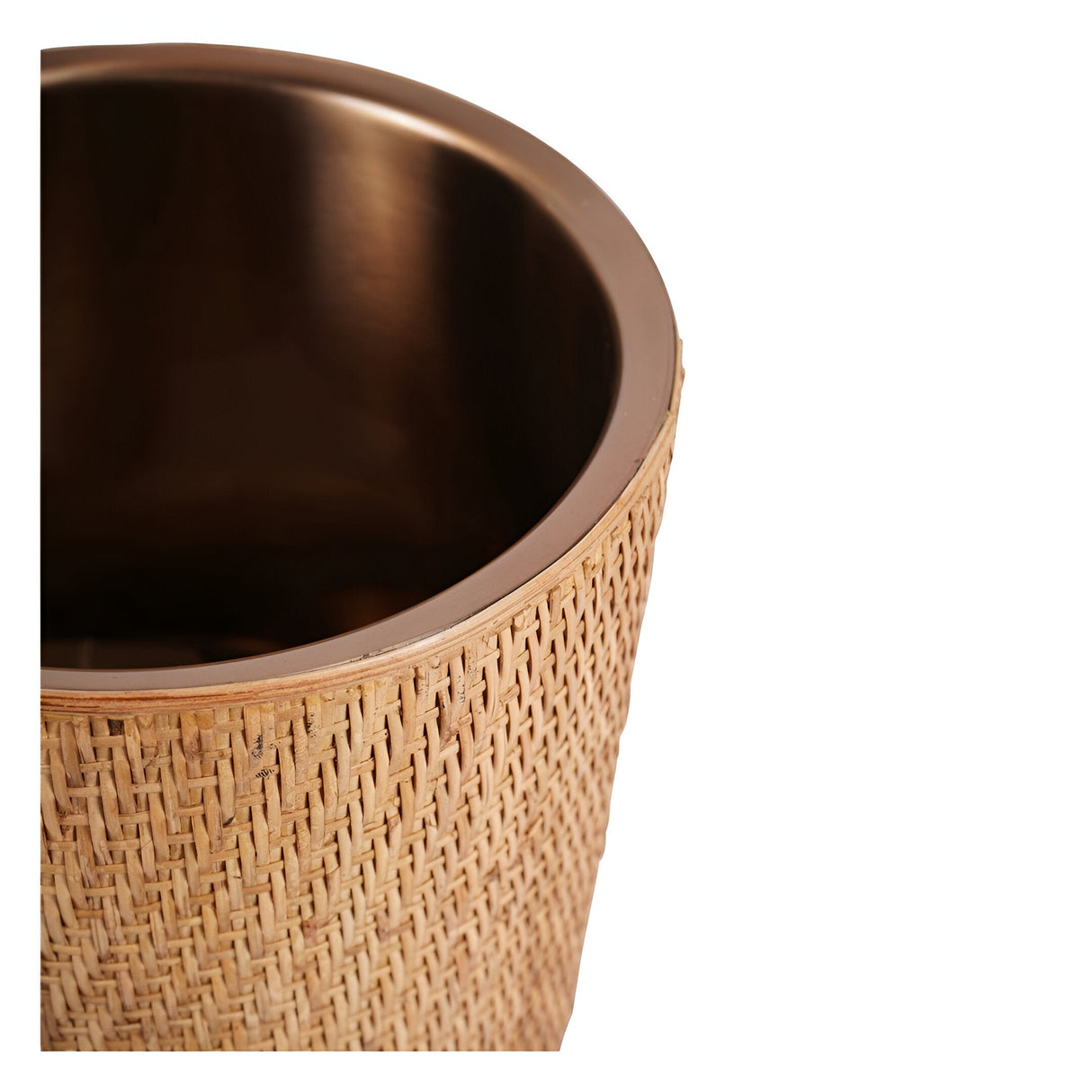 Rattan Champagne Cooler - Dusky Gold