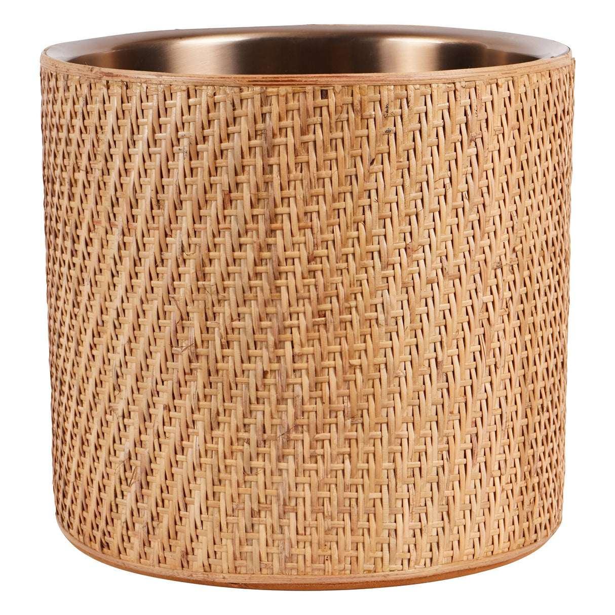 Rattan Champagne Cooler - Dusky Gold