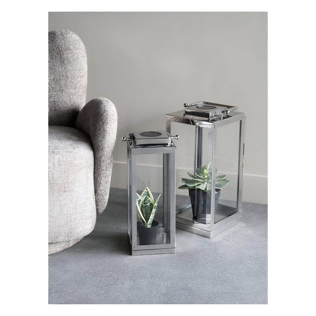 Solar Large Lantern - Nickel