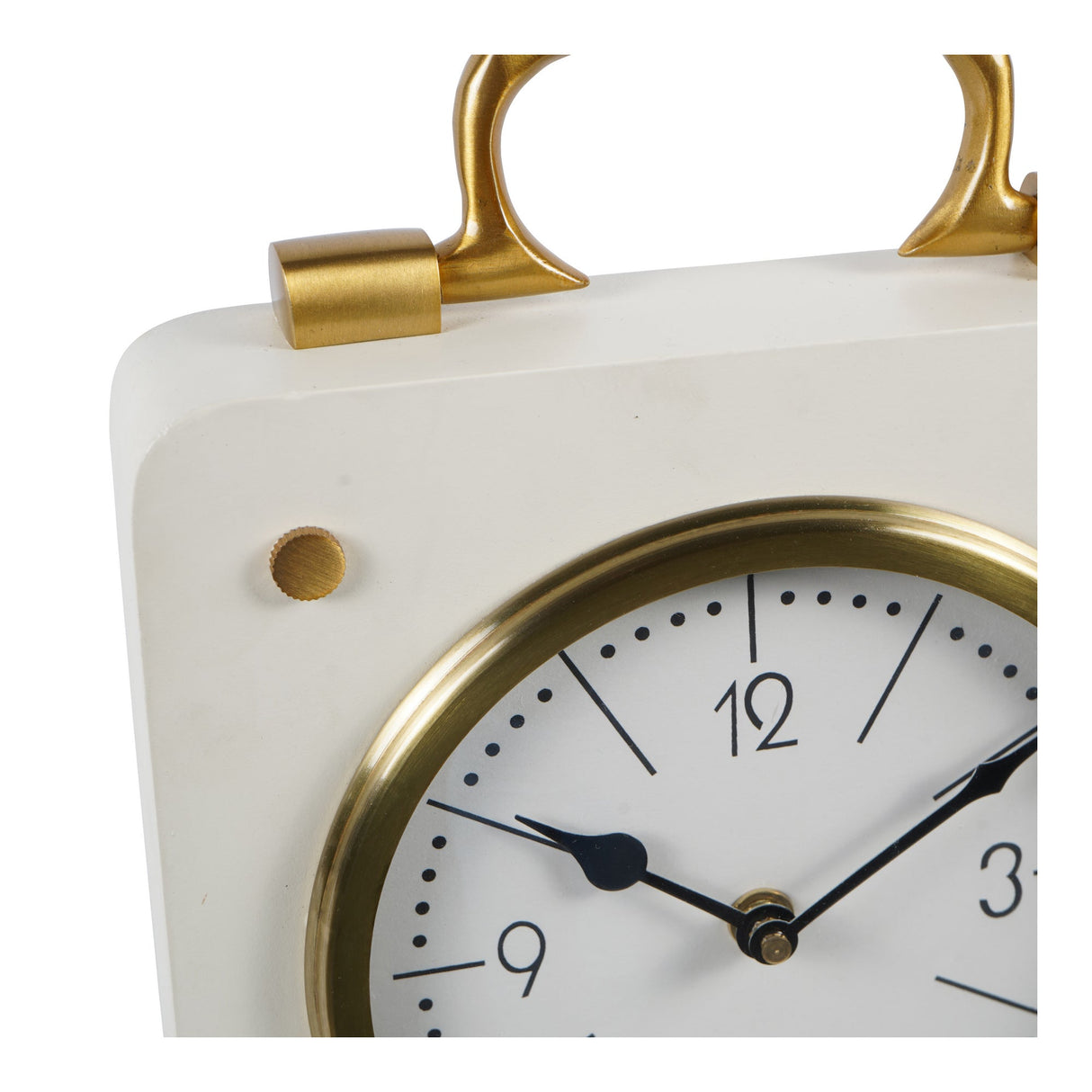 Kimberley Mantel Clock 20cm - Cream & Gold