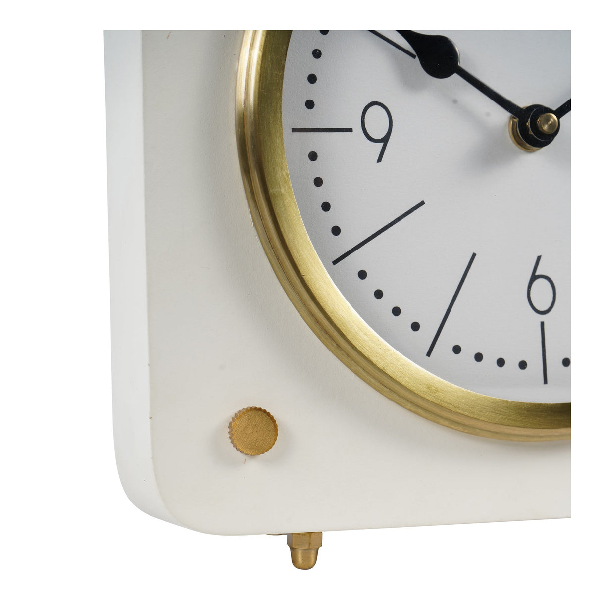 Kimberley Mantel Clock 20cm - Cream & Gold