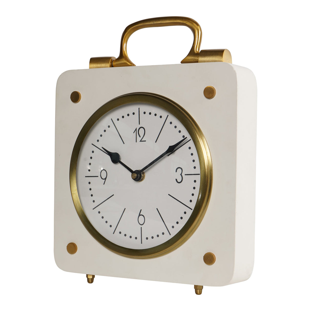 Kimberley Mantel Clock 20cm - Cream & Gold