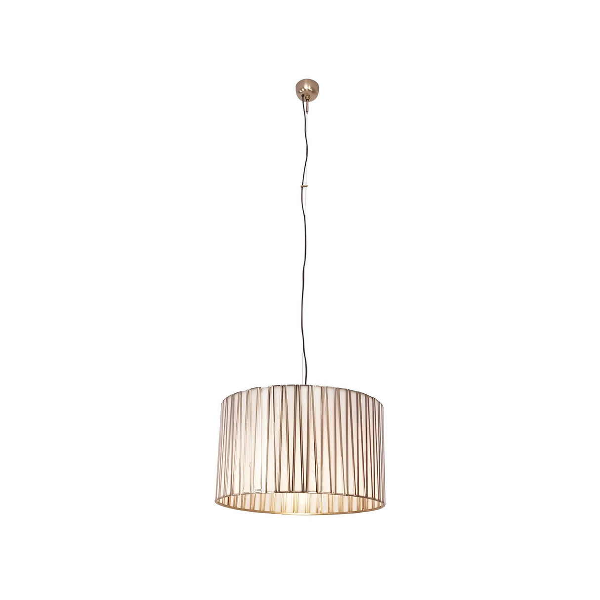 Burgh 1 Light Opaque Glass Drum Pendant - Antique Brass