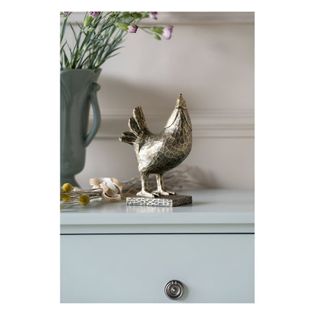 Laura Ashley Antique Gold Hen Figurine - 20cm