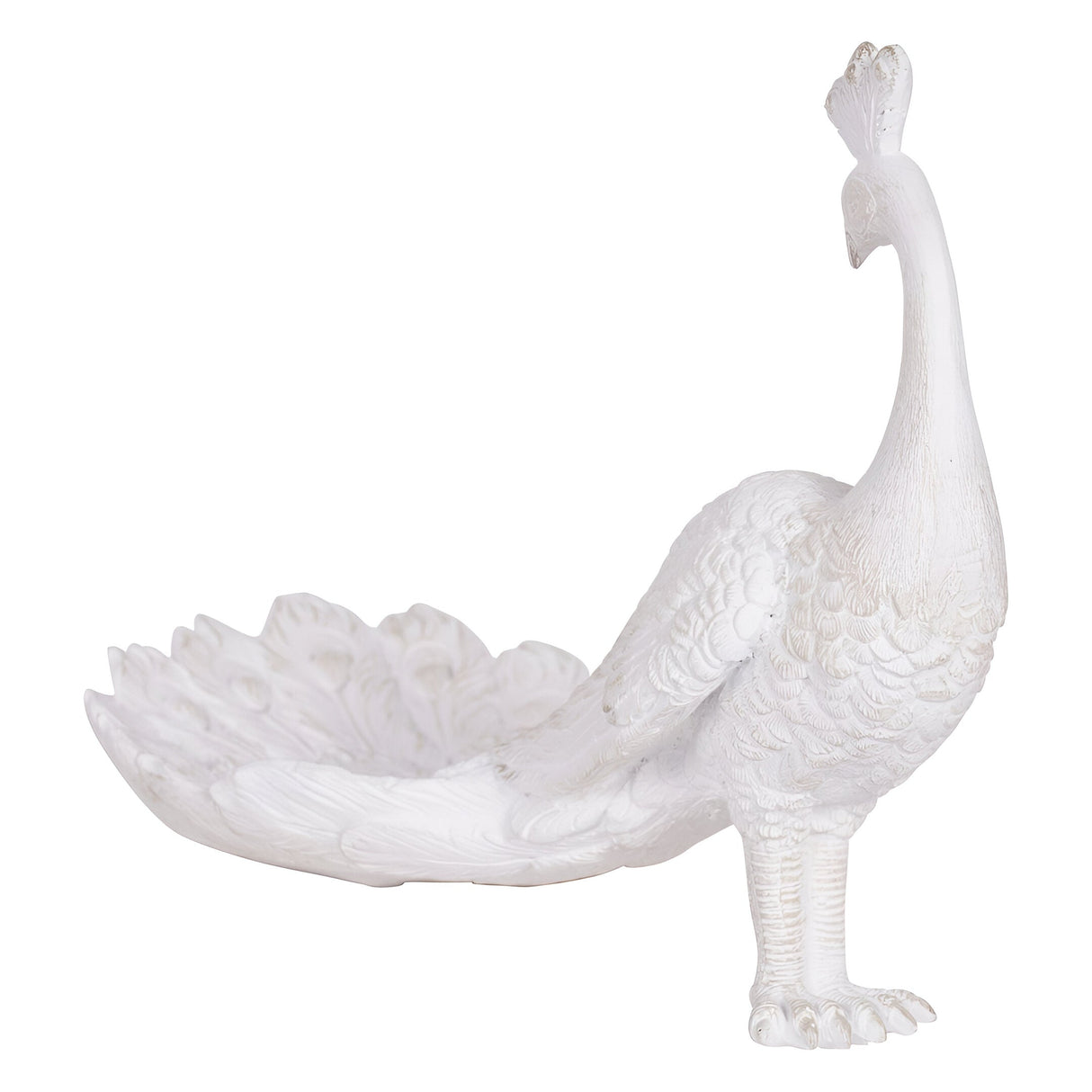 Laura Ashley Peacock Trinket Dish - Distressed White