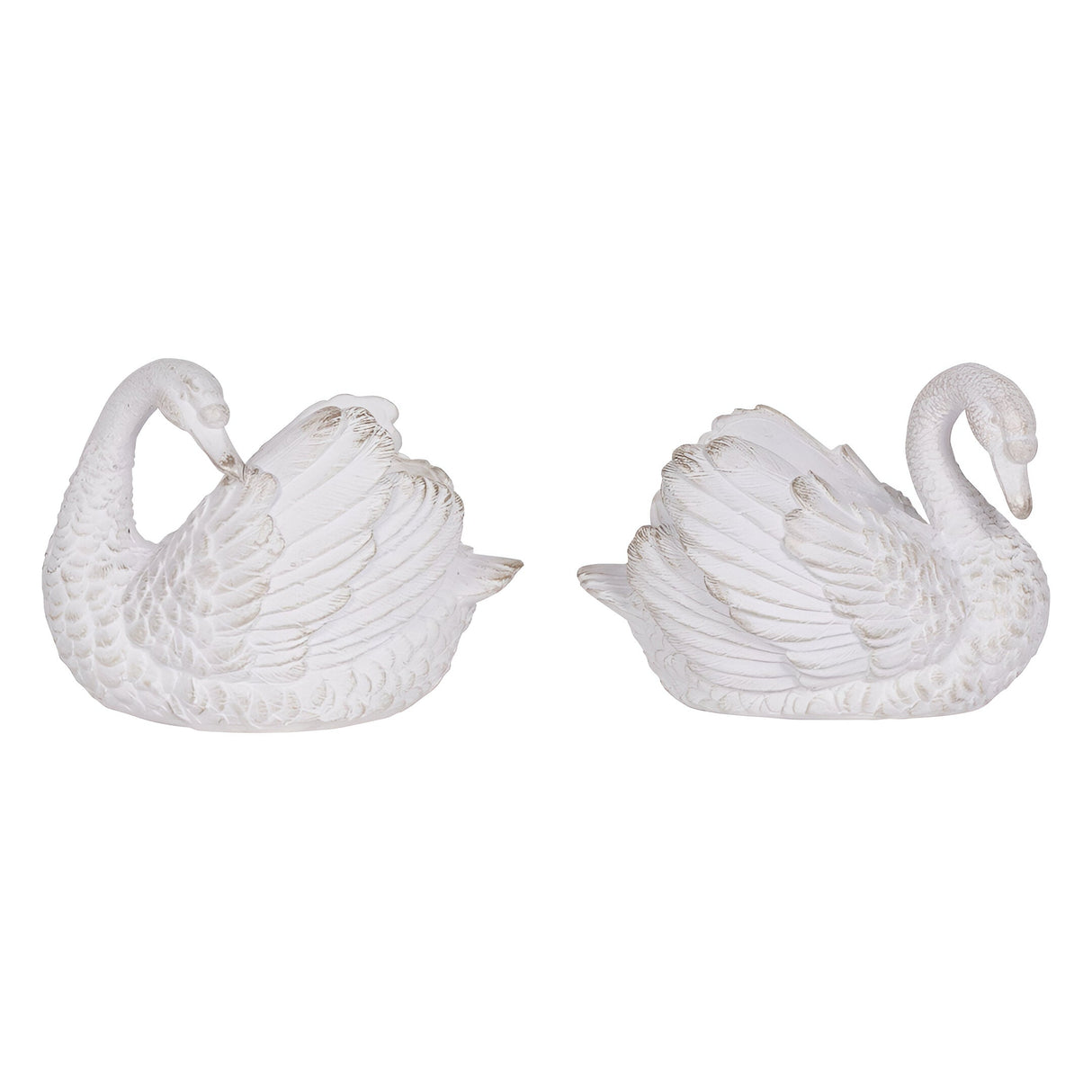 Laura Ashley Set of 2 Swan Votive Holder - Distressed White