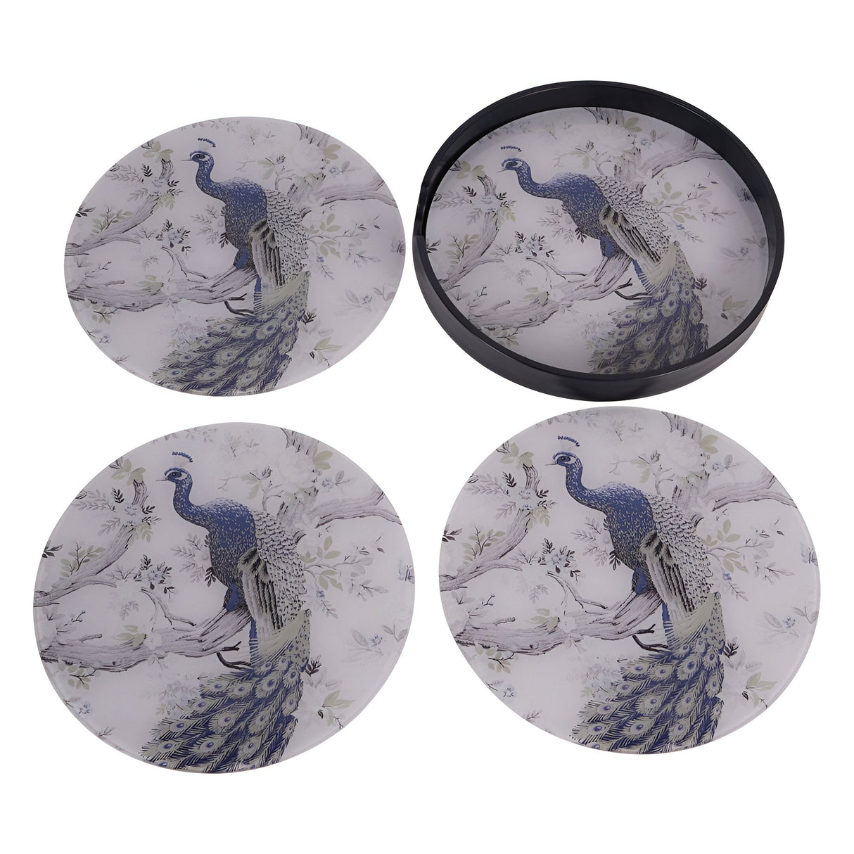 Laura Ashley Belvedere Peacock Set of 4 Placemats - Blue