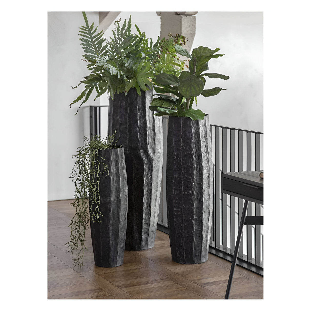 Holland Planters Set of 3 - Antique Pewter