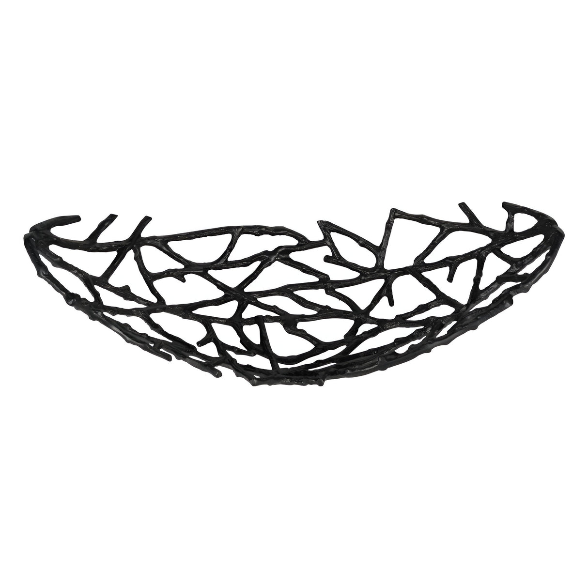 Twig Small Oval Bowl - Black