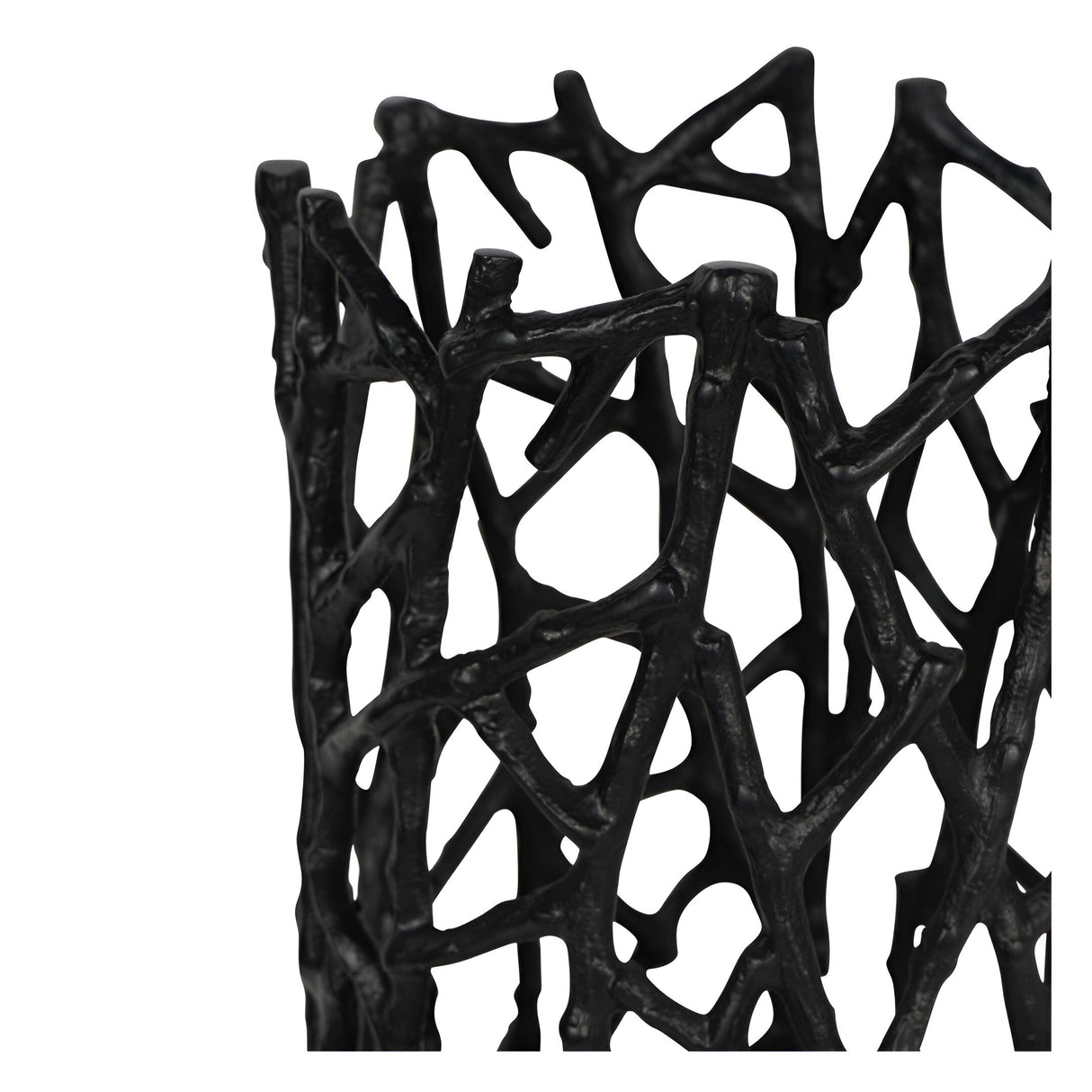 Twig Small Sculptural Vase - Black