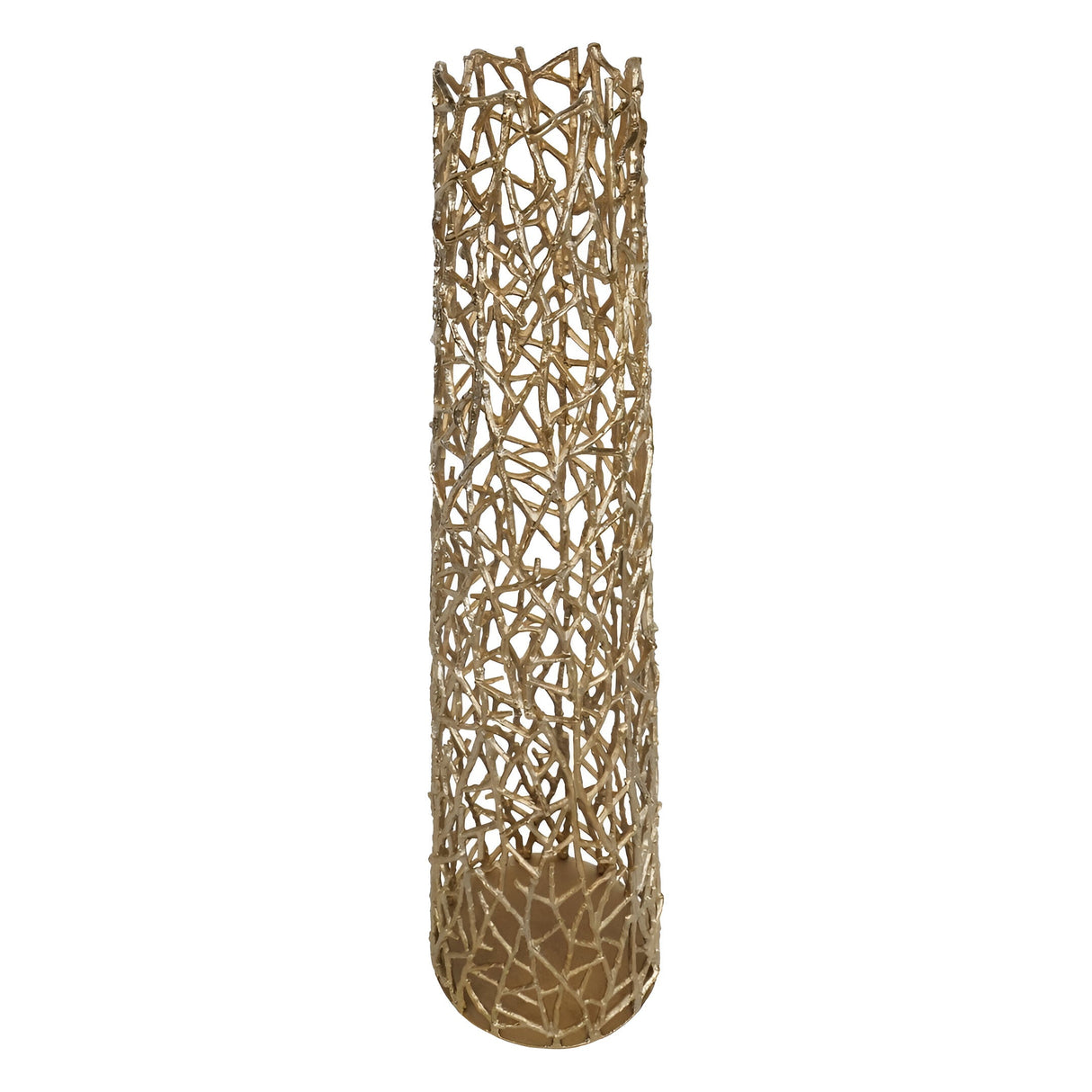 Twig Sculptural Floor Vase - Gold