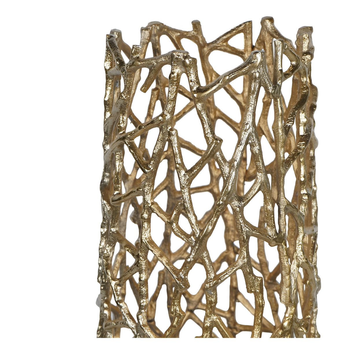 Twig Sculptural Floor Vase - Gold