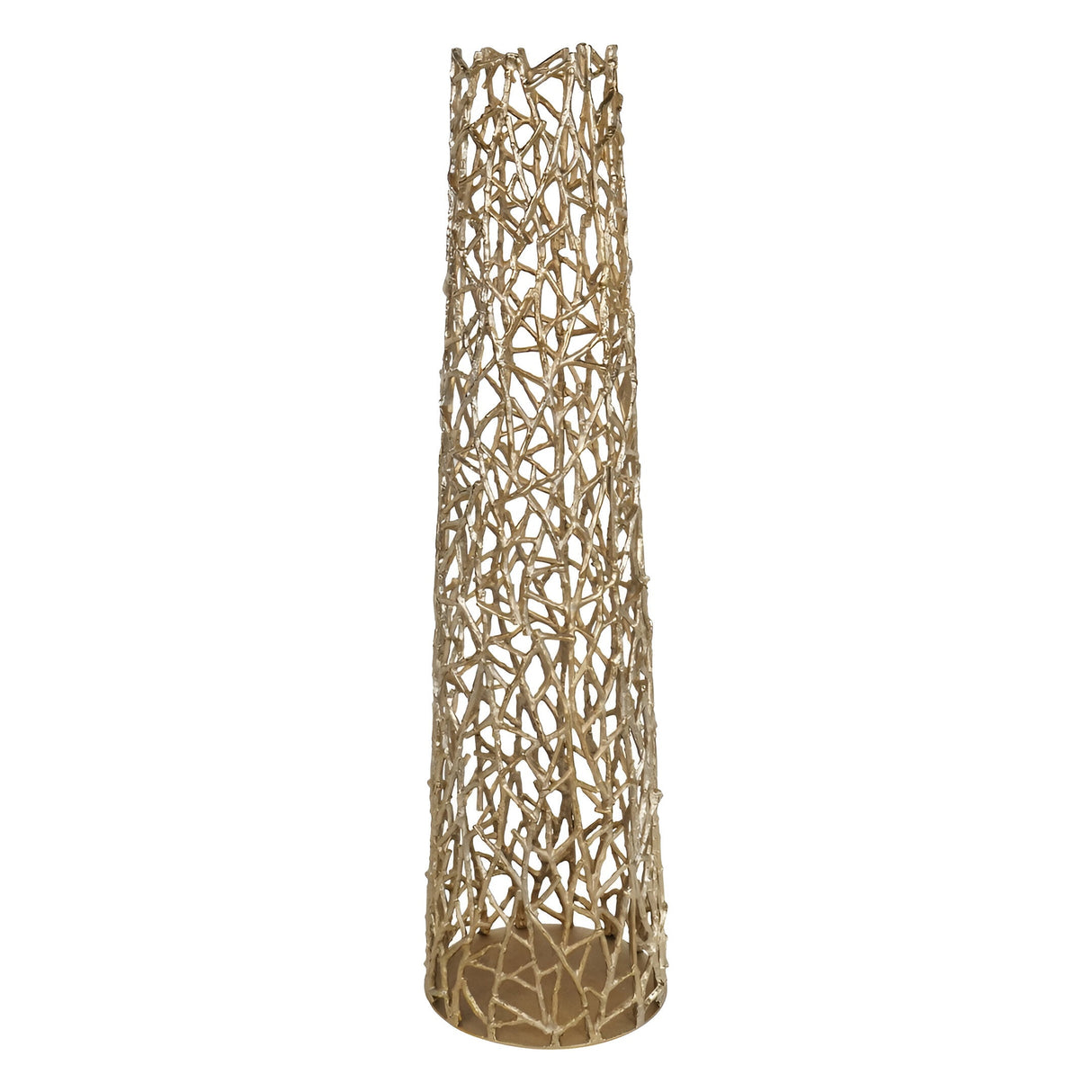 Twig Sculptural Floor Vase - Gold
