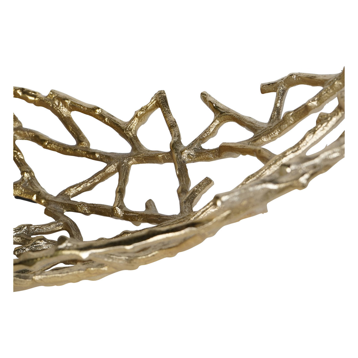 Twig Large Oval Bowl - Gold