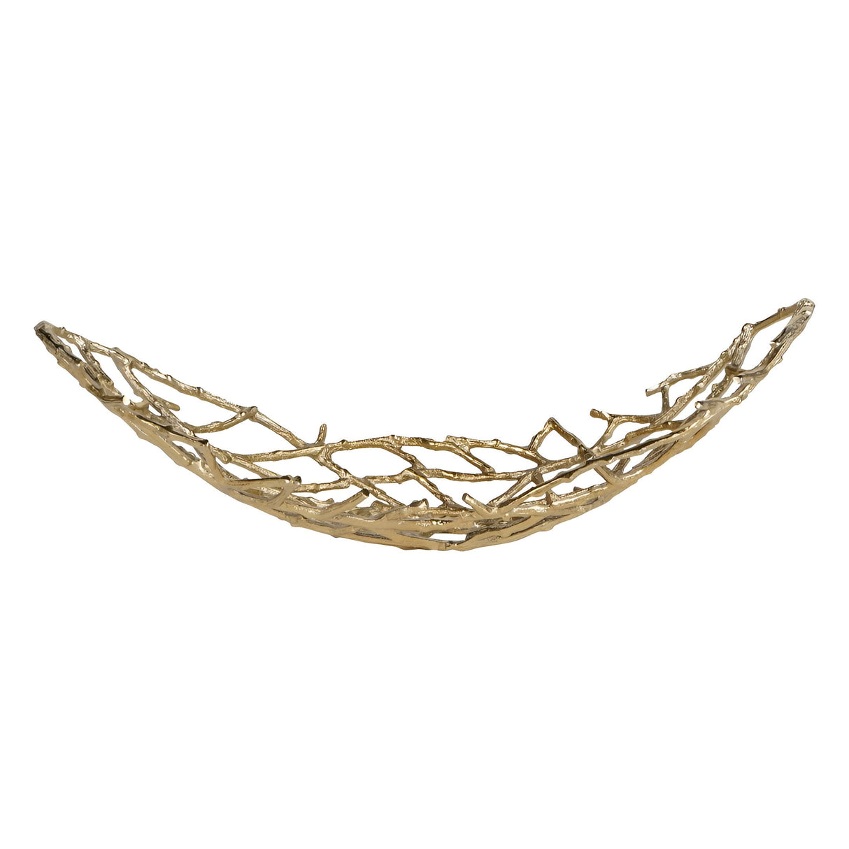 Twig Large Oval Bowl - Gold
