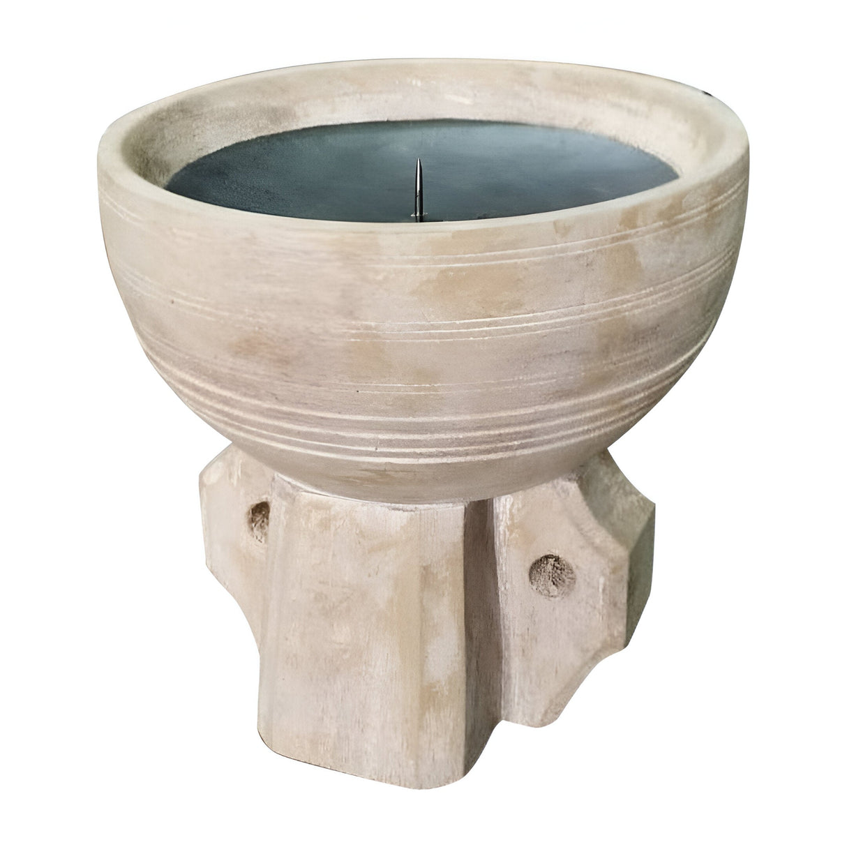 Goan Small Solid Candle Holder - Beige