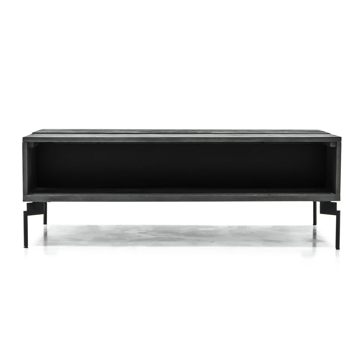 Bronks Acacia Coffee Table With Motion Top Mechanism - Black