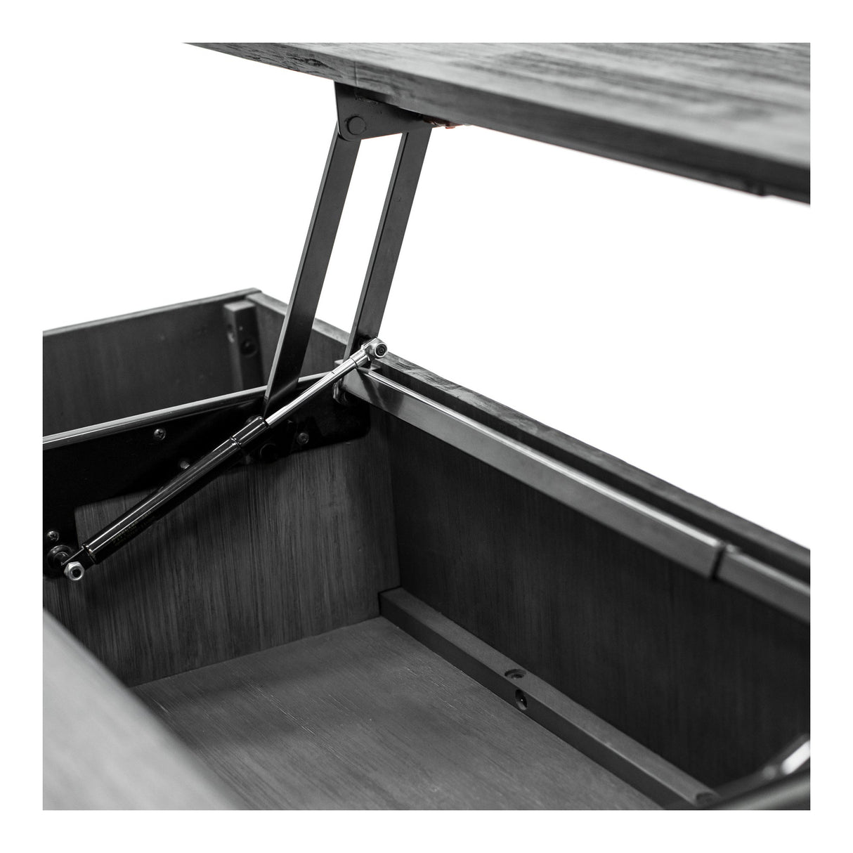 Bronks Acacia Coffee Table With Motion Top Mechanism - Black