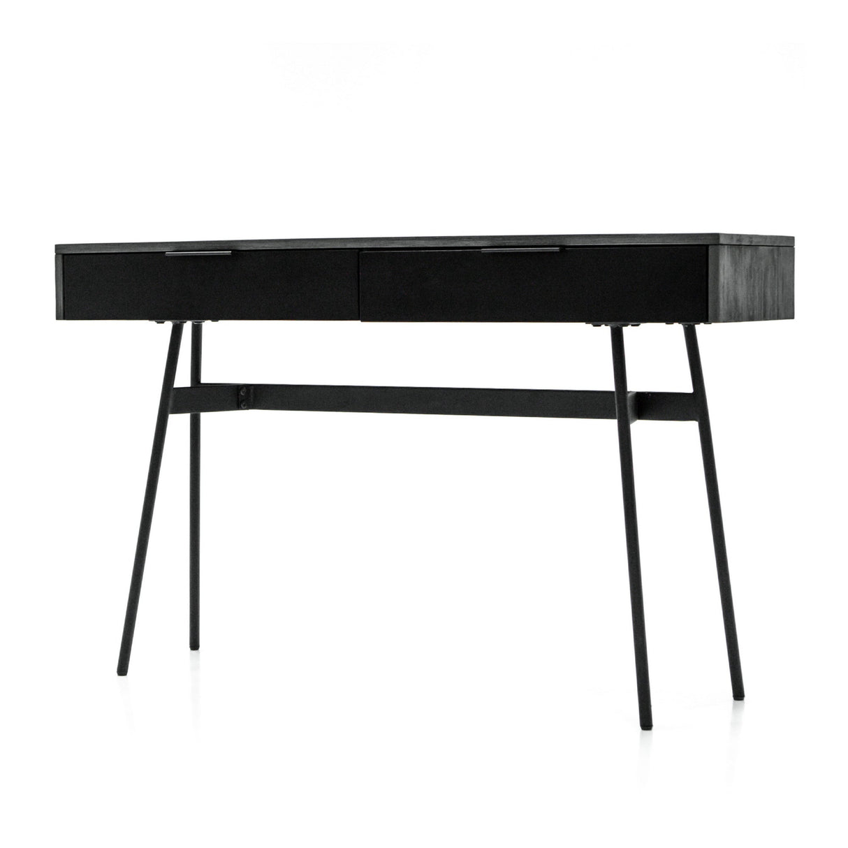 Bronks Acacia Console Table With Two Drawers - Black