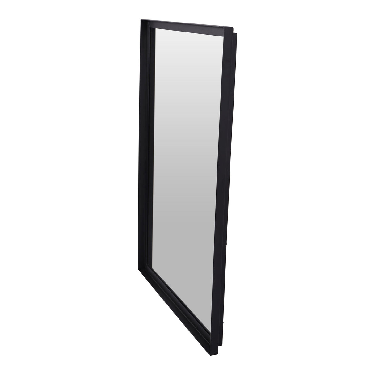 Bronks Black Acacia Rectangular Wall Mirror - 100x76cm
