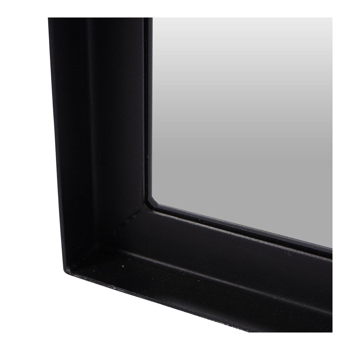 Bronks Black Acacia Rectangular Wall Mirror - 100x76cm