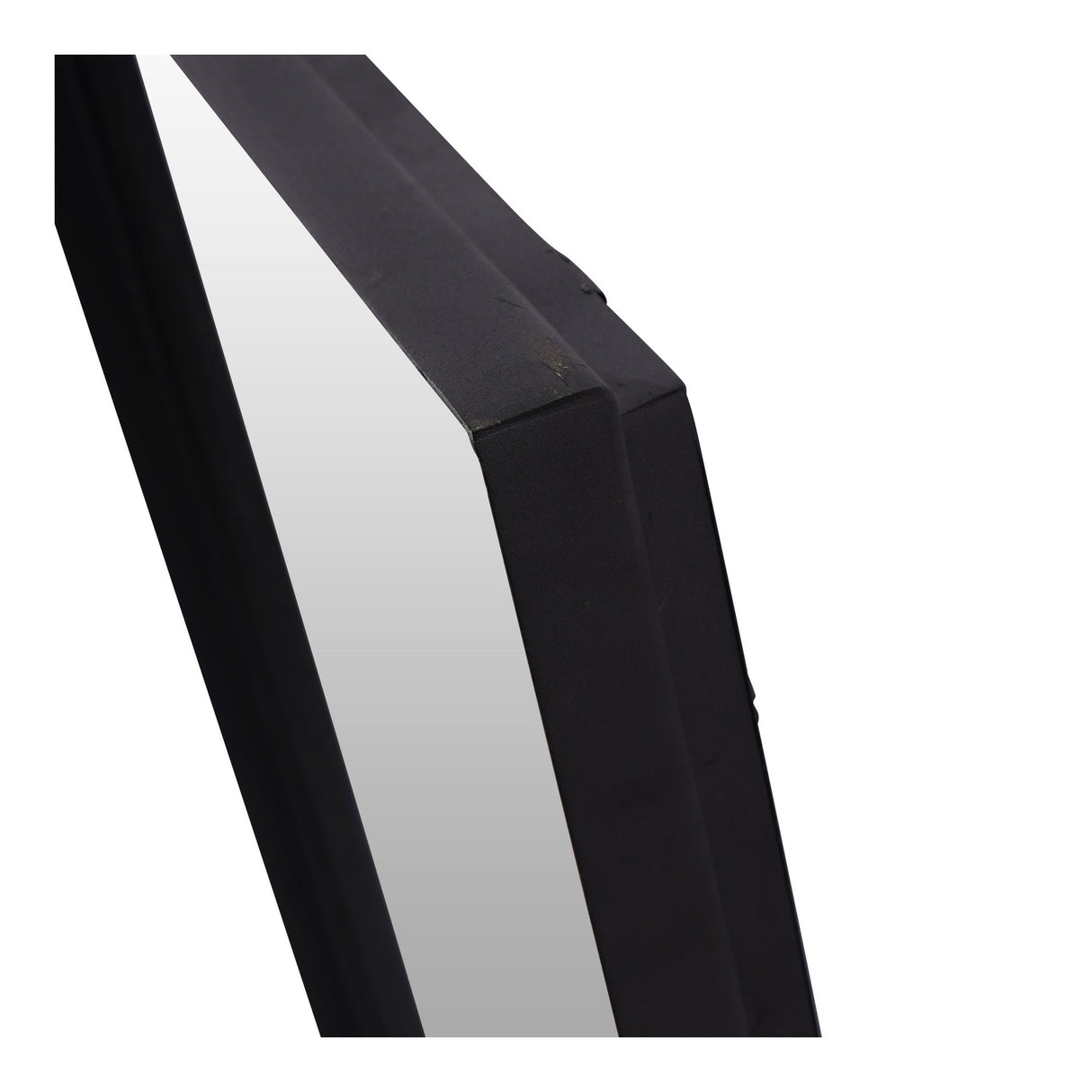 Bronks Black Acacia Rectangular Wall Mirror - 100x76cm