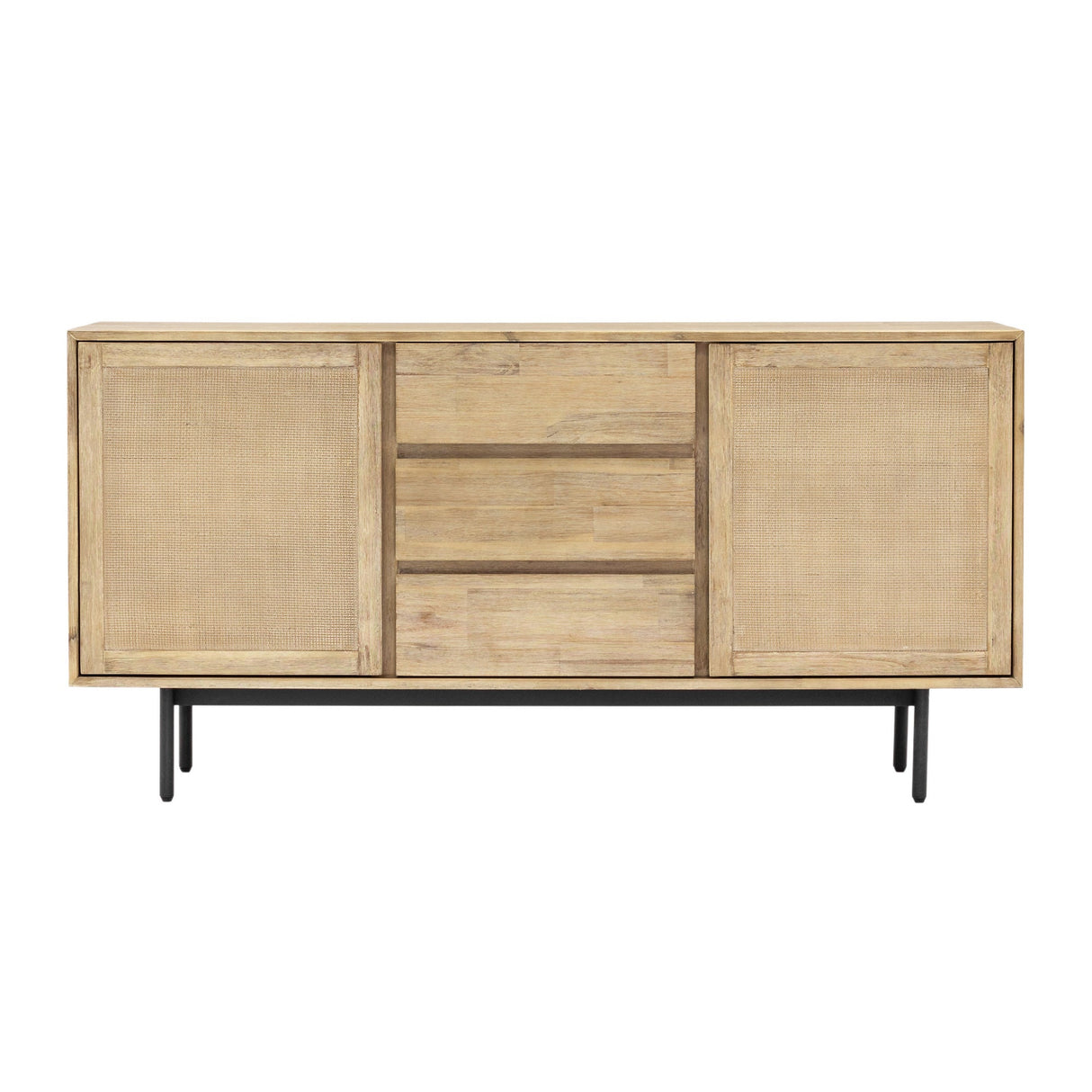Maddox 2-Door 3-Drawer Buffet Sideboard - Natural Wood