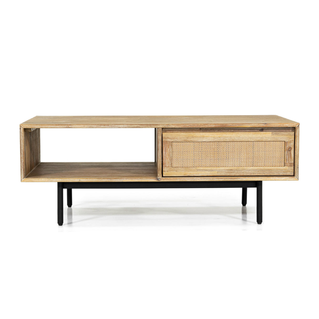 Maddox Coffee Table With Drawer - Natural