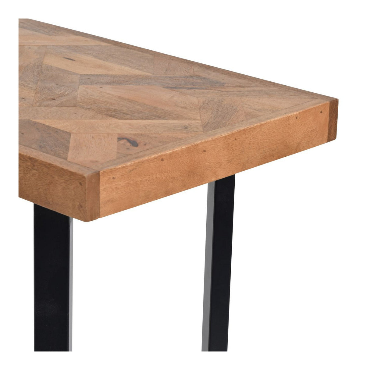 Marston Geometric II Small Wooden Console Table - Natural