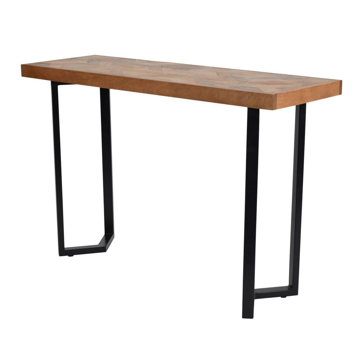 Marston Geometric II Small Wooden Console Table - Natural