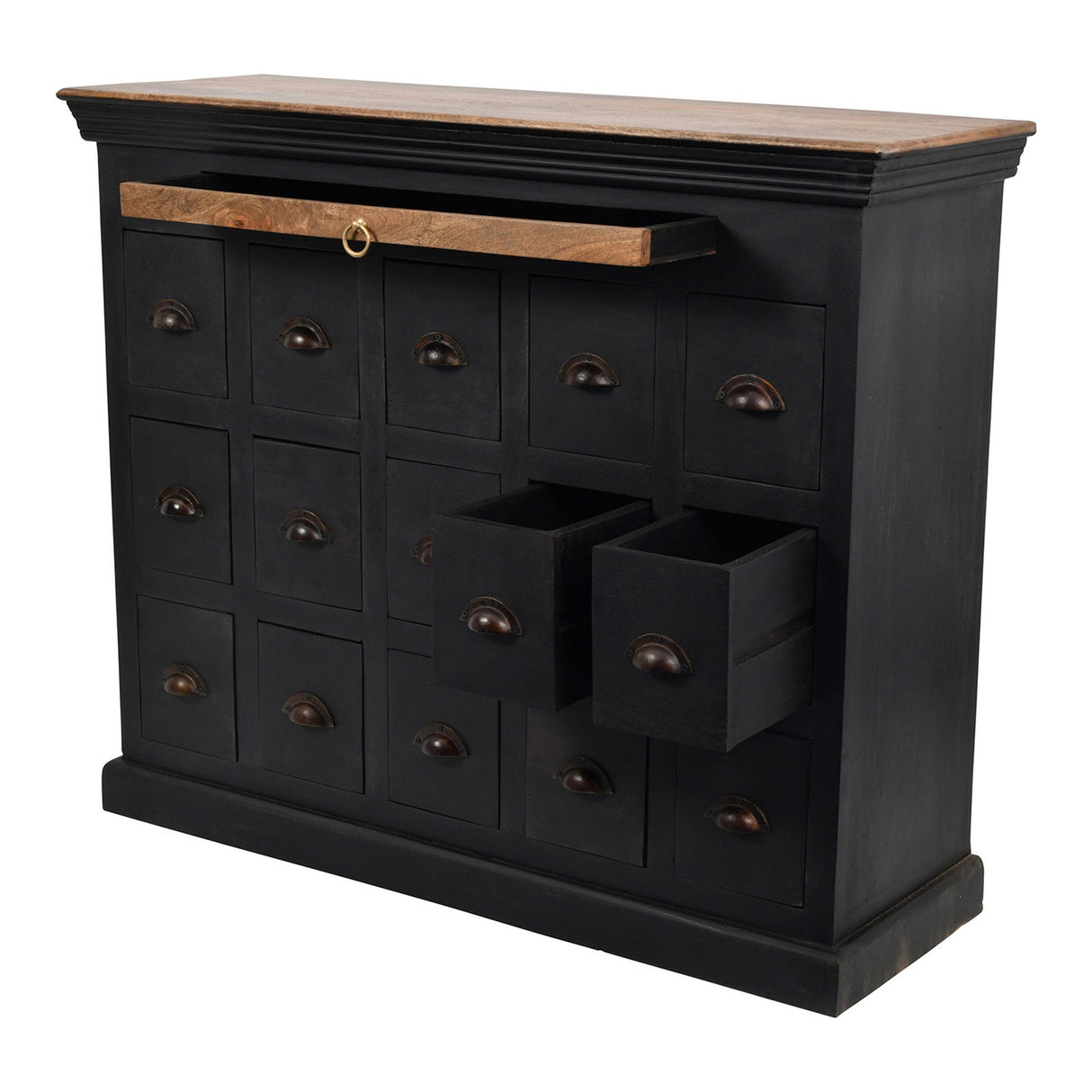 Hoxton II 15-Drawer Chest - Antique Black
