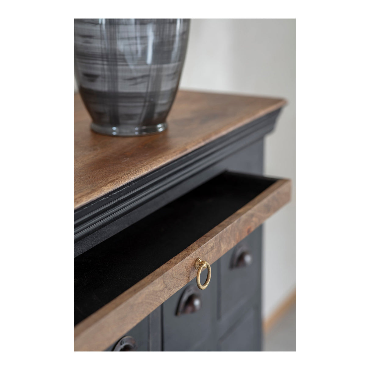 Hoxton II 15-Drawer Chest - Antique Black