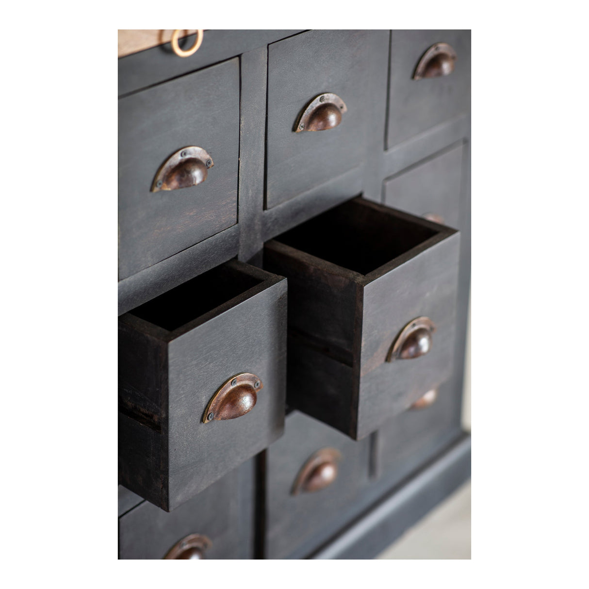 Hoxton II 15-Drawer Chest - Antique Black