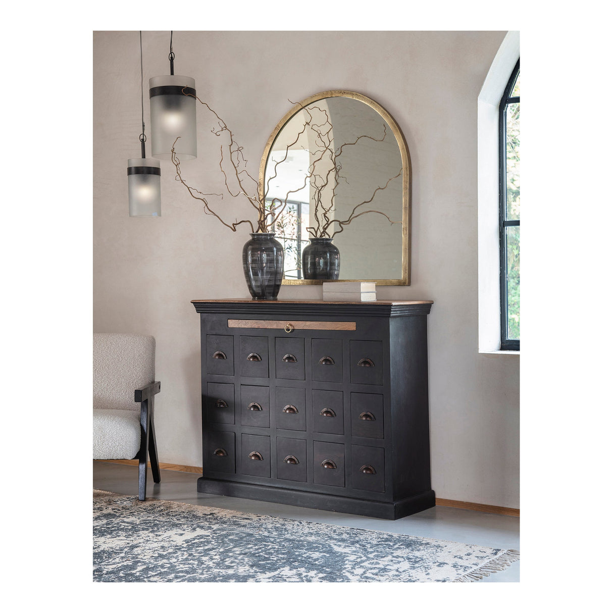 Hoxton II 15-Drawer Chest - Antique Black