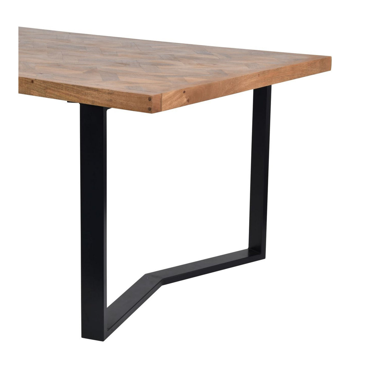 Marston II Geometric Wooden Dining Table - Natural