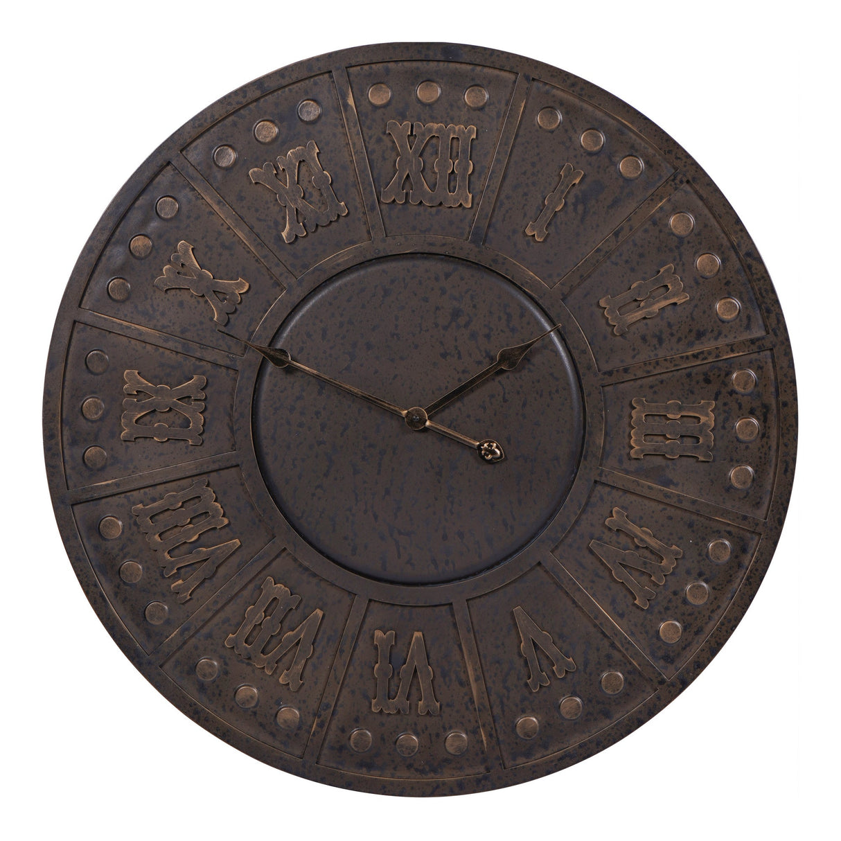 Dempsey Metal Outdoor Wall Clock - Antique Black