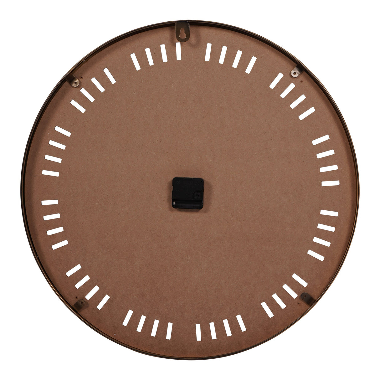 Perforated Wall Clock - Black & Gold