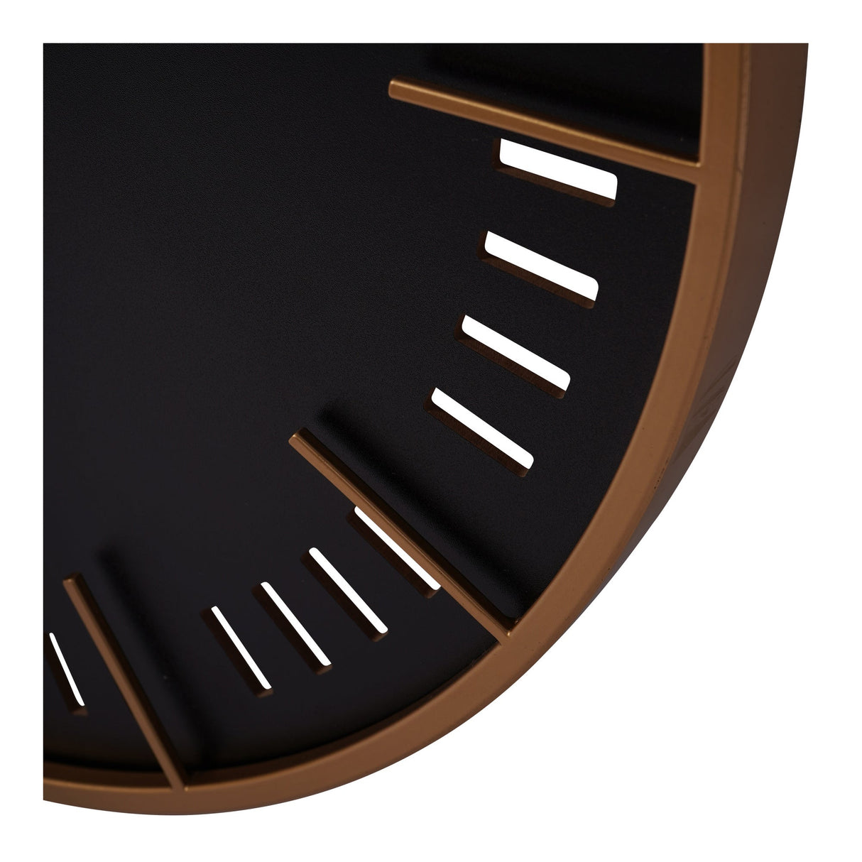 Perforated Wall Clock - Black & Gold