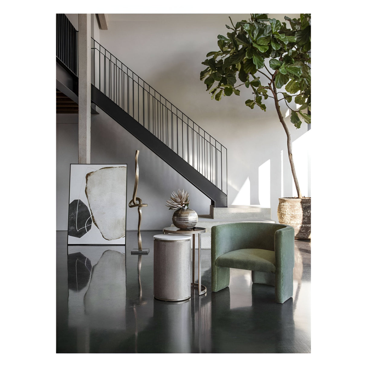 Belvedere Set of 2 Nesting Side Tables - Aged Gold