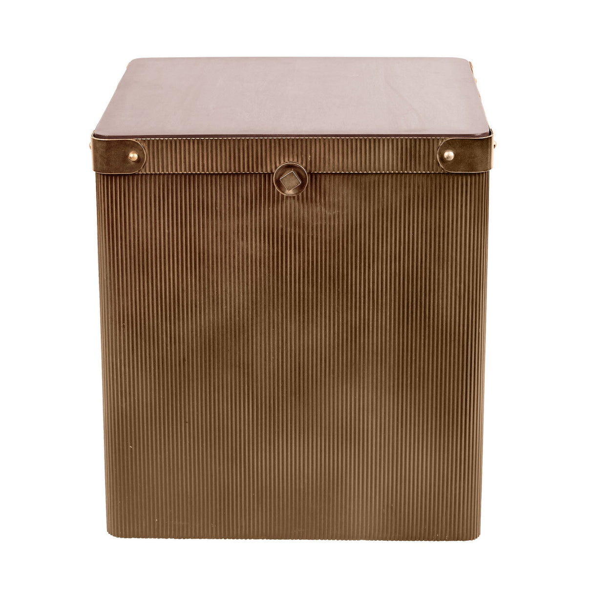 Hunter Corrugated Coffee Table With Storage - Antique Gold