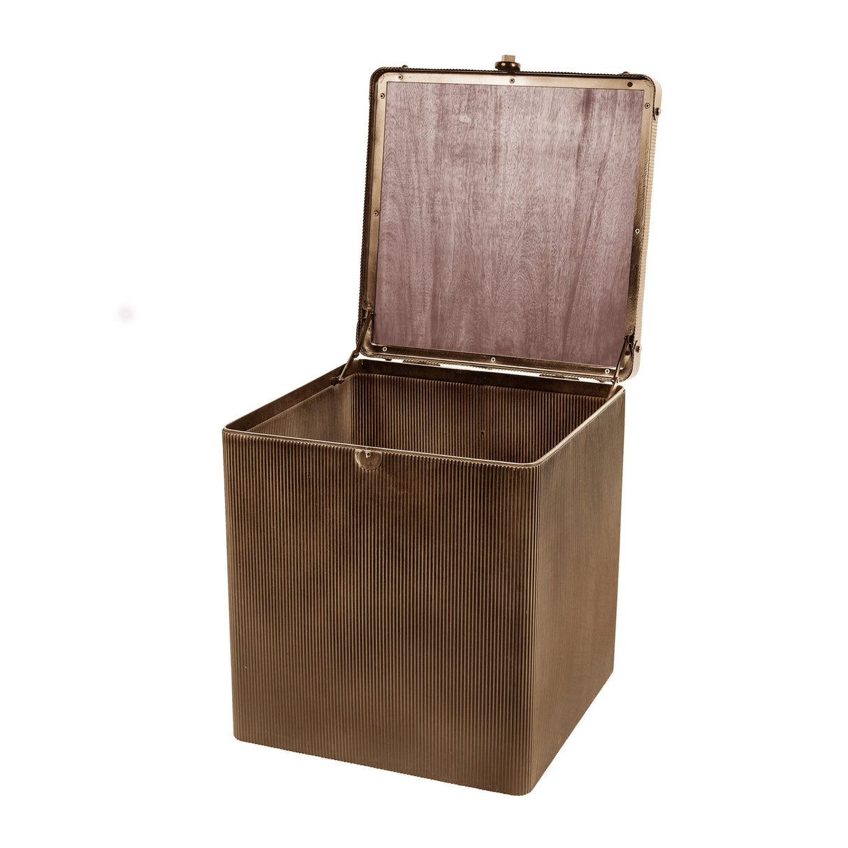 Hunter Corrugated Coffee Table With Storage - Antique Gold