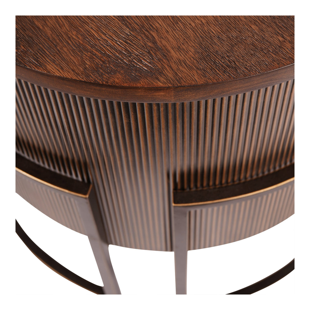 Hunter End Table - Corrugated Gold