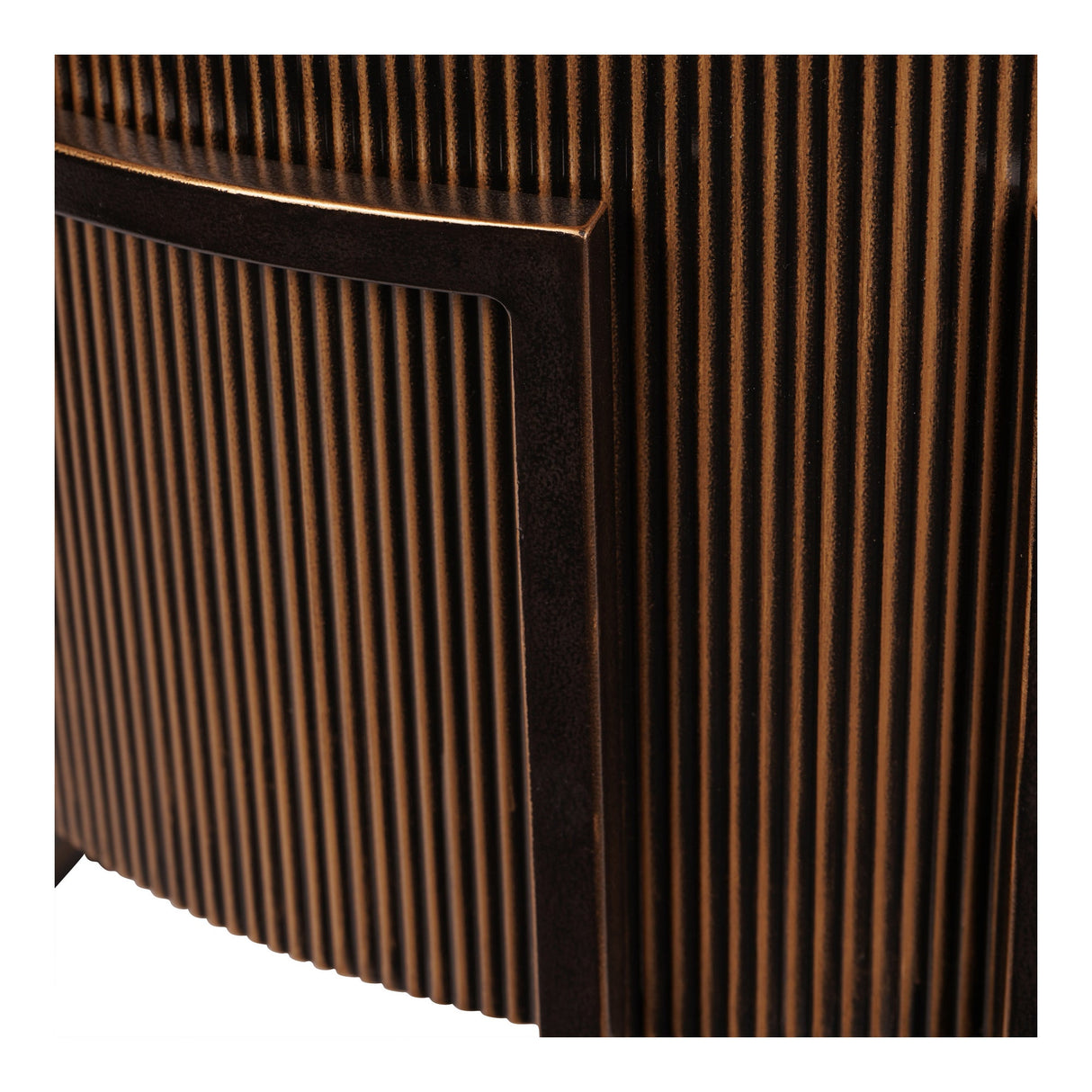 Hunter End Table - Corrugated Gold