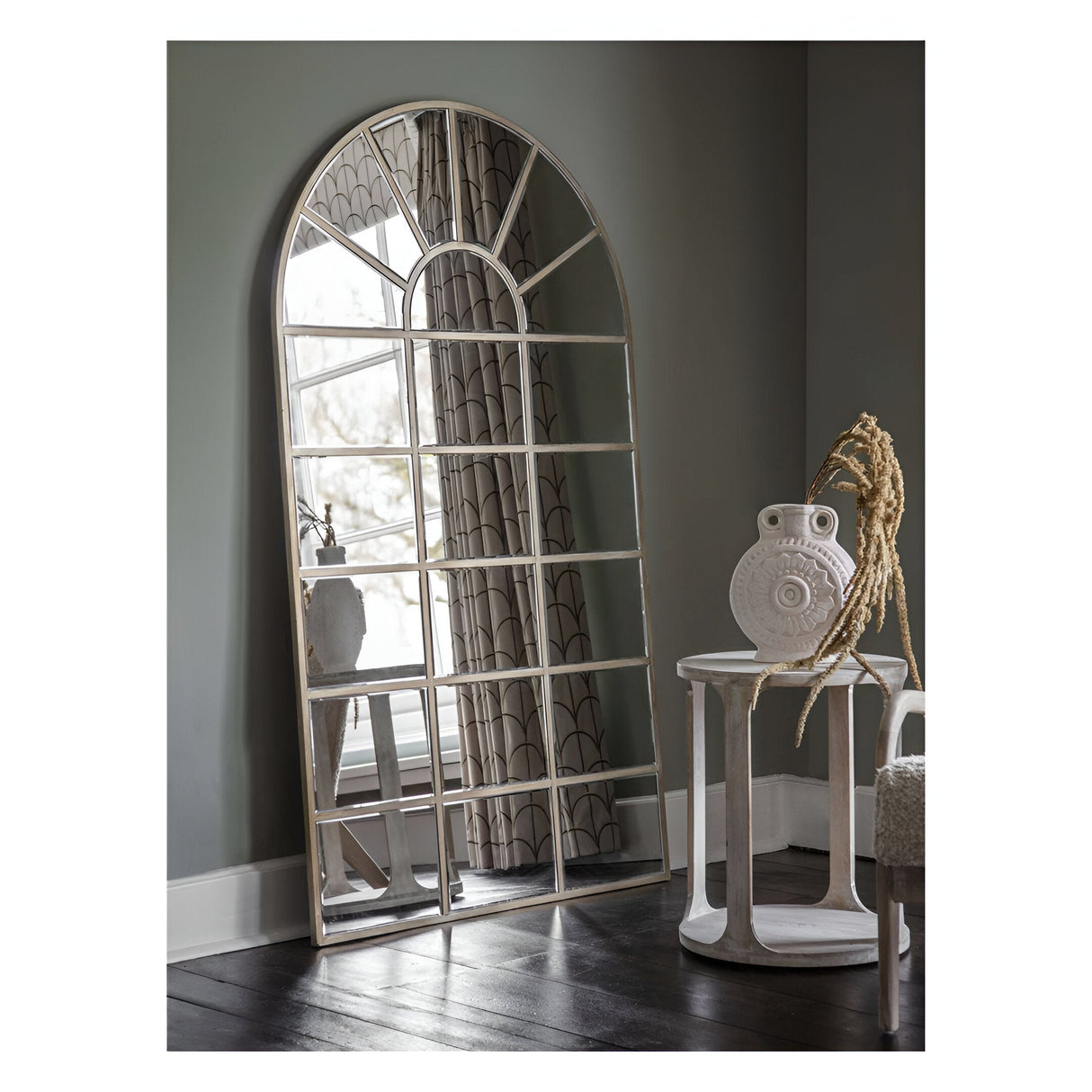 Gold Blakely Arch Floor Standing Leaner Mirror - 100x174cm