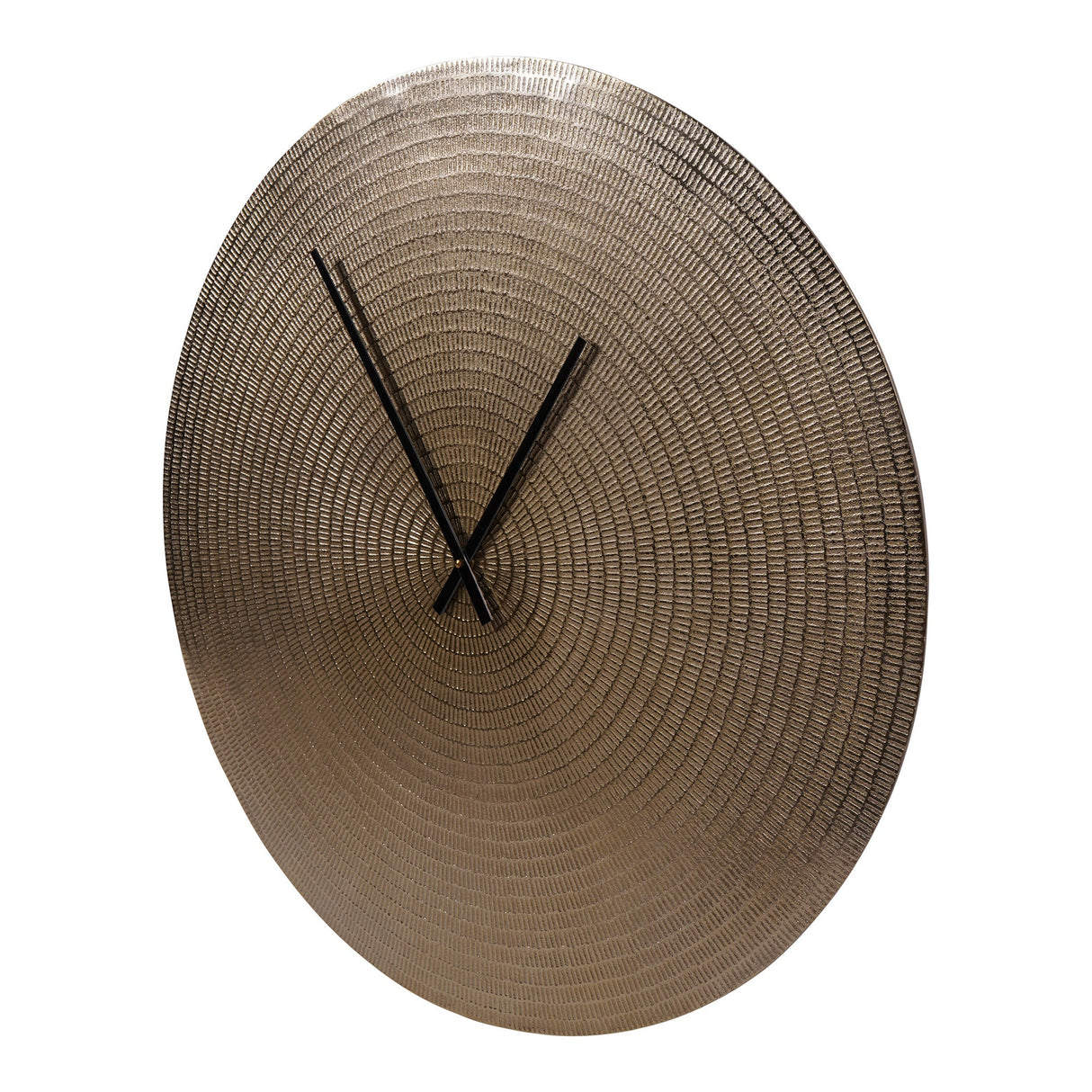 Textured Wall Clock - Champagne Gold