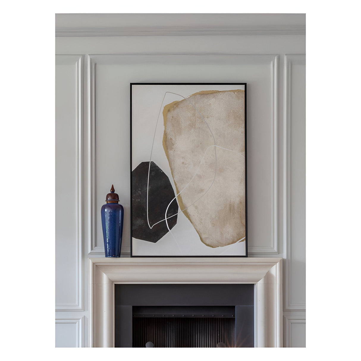 Framed Abstract Canvas - 80x120cm