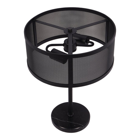 Storm Mesh Table Lamp With Shade - Black