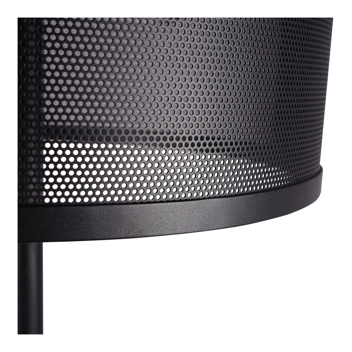 Storm Mesh Floor Lamp With Shade - Black