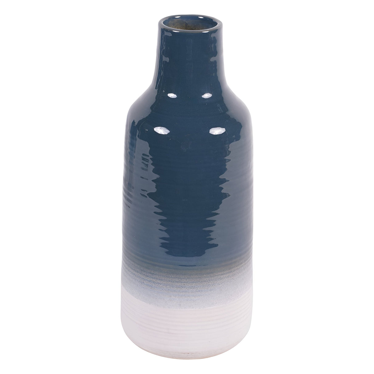 Laura Ashley Large Laneham Stoneware Vase - Blue